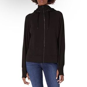 Danskin Women's Double Collar Full Zip Hoodie